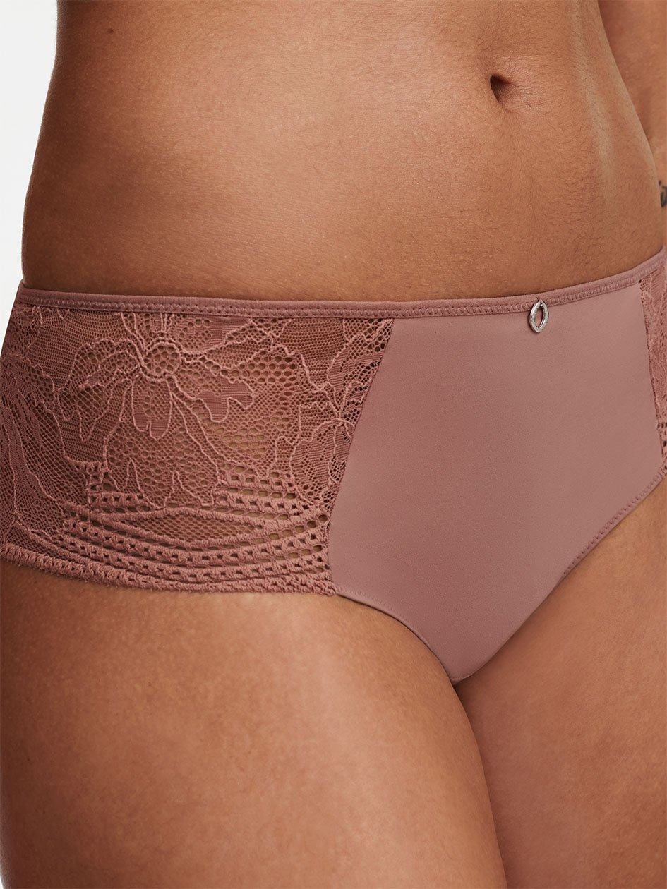 Brown Chantelle Naya Lace Women Hipster Panty | EBK3582RG