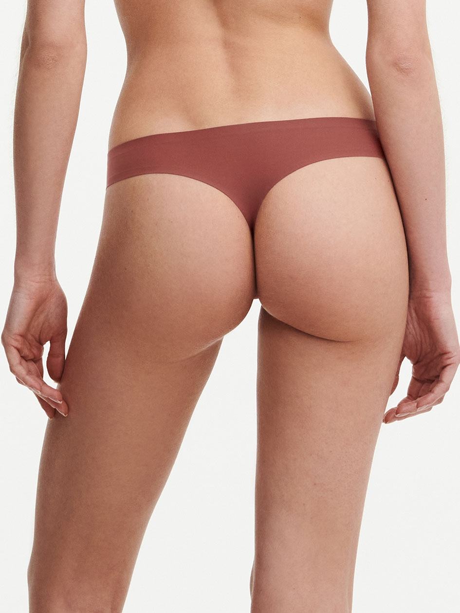 Brown Chantelle SoftStretch Women Thong Panty | XTA9195BS