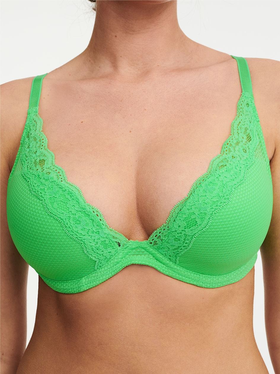 Green Chantelle Brooklyn Plunge Women Bras | SEA763IG