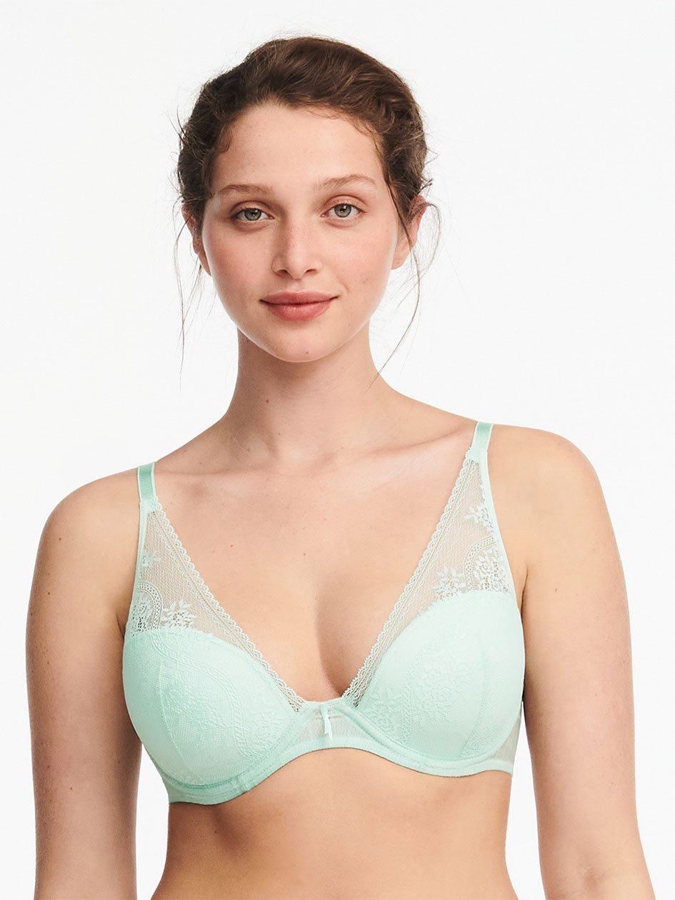 Green Chantelle Maddie Plunge Women T-Shirt Bra | HJE4314LT