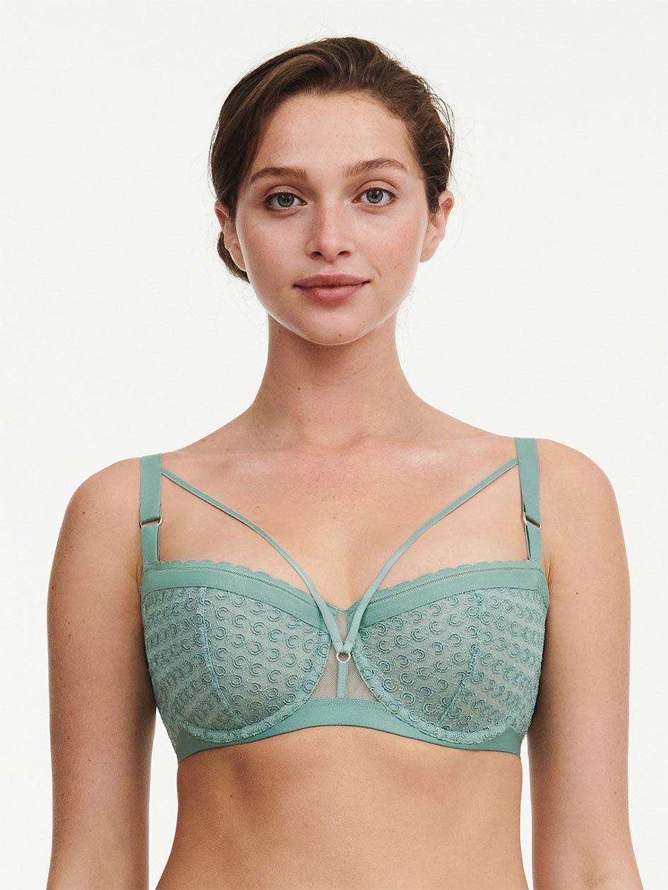 Green Chantelle Monogram Demi Women Unlined Bra | AXI7613CJ