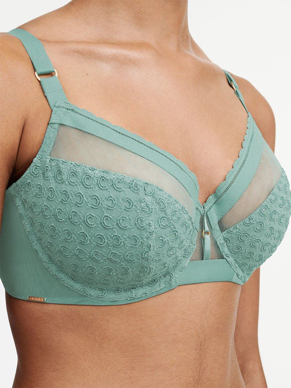 Green Chantelle Monogram Plunge Women Unlined Bra | LFE9347AU