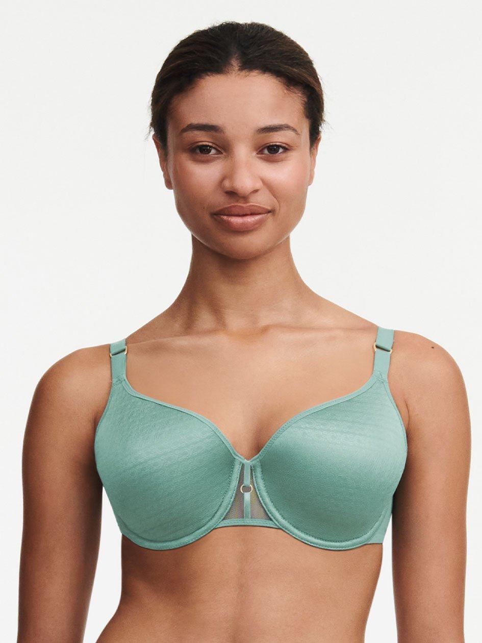 Green Chantelle Monogram Smooth Lightweight Women T-Shirt Bra | KOK2816FH