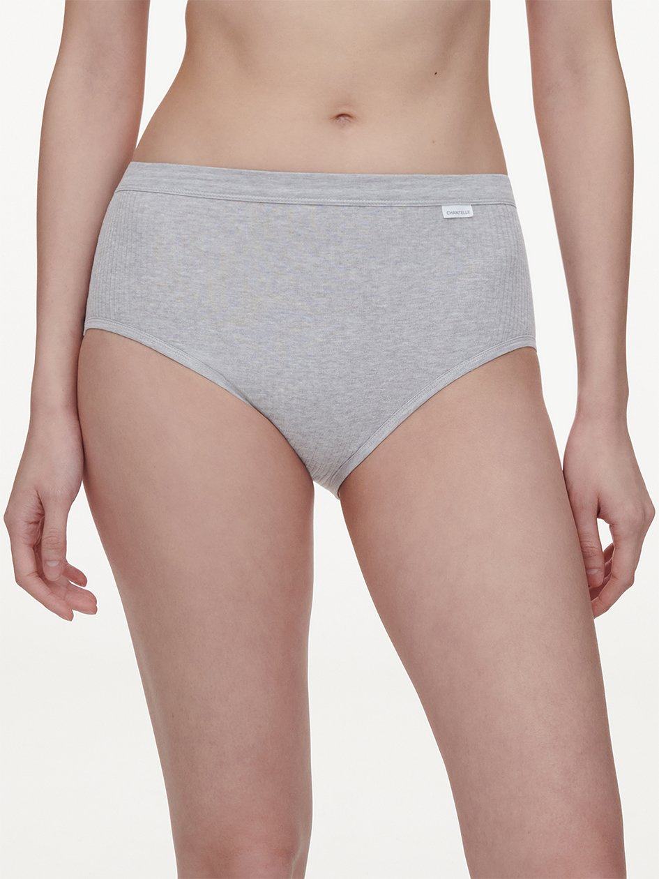 Grey Chantelle Cotton Comfort High Waist Women Briefs | XUJ6546KH