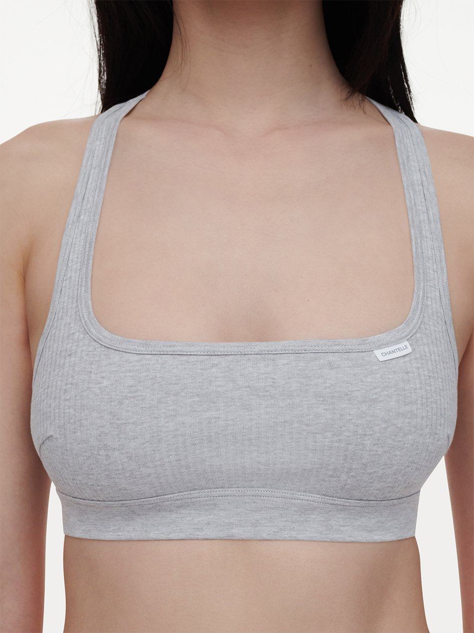 Grey Chantelle Cotton Comfort Women Bralettes | GLF359IK