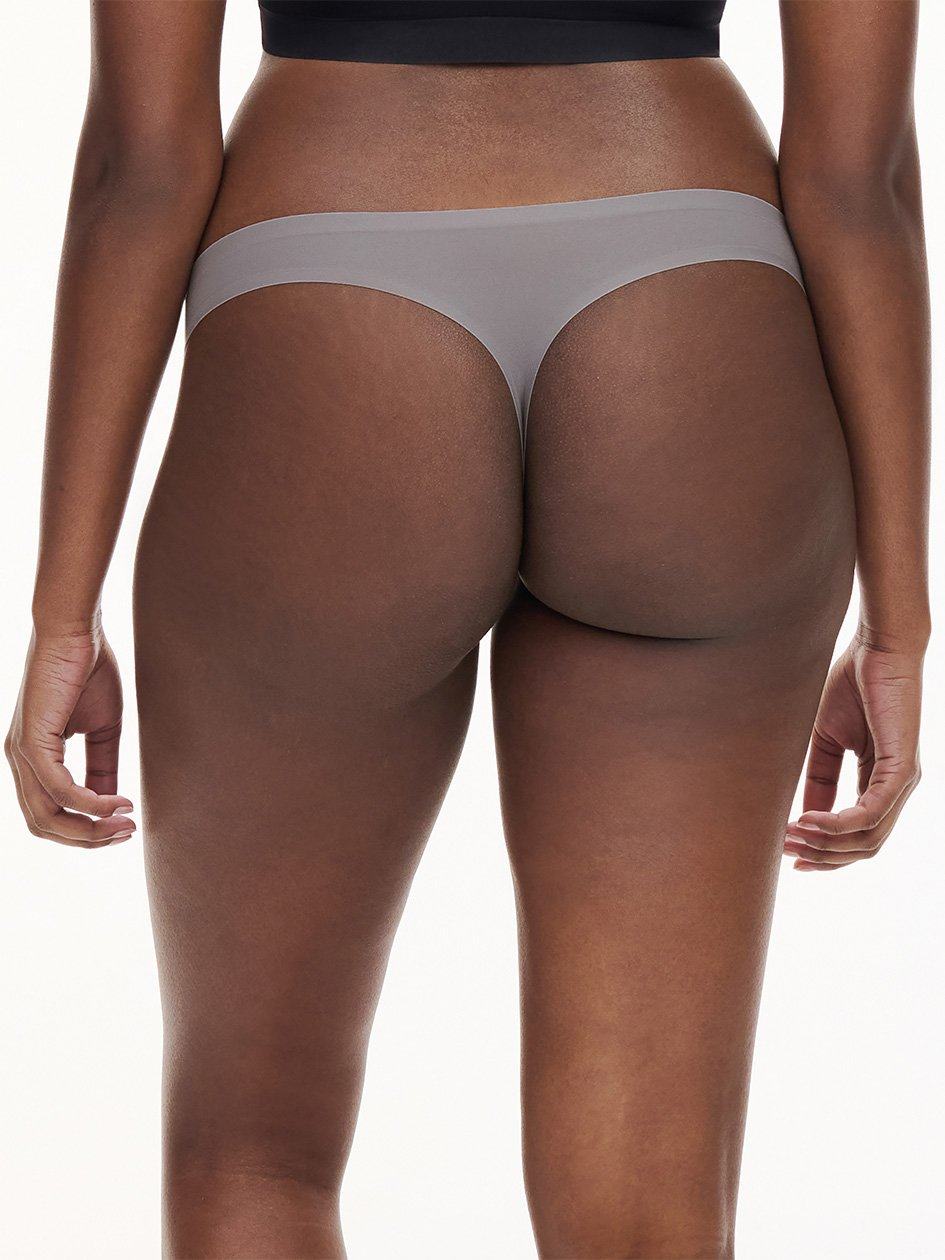 Grey Chantelle SoftStretch Women Thong Panty | QBM5129CA