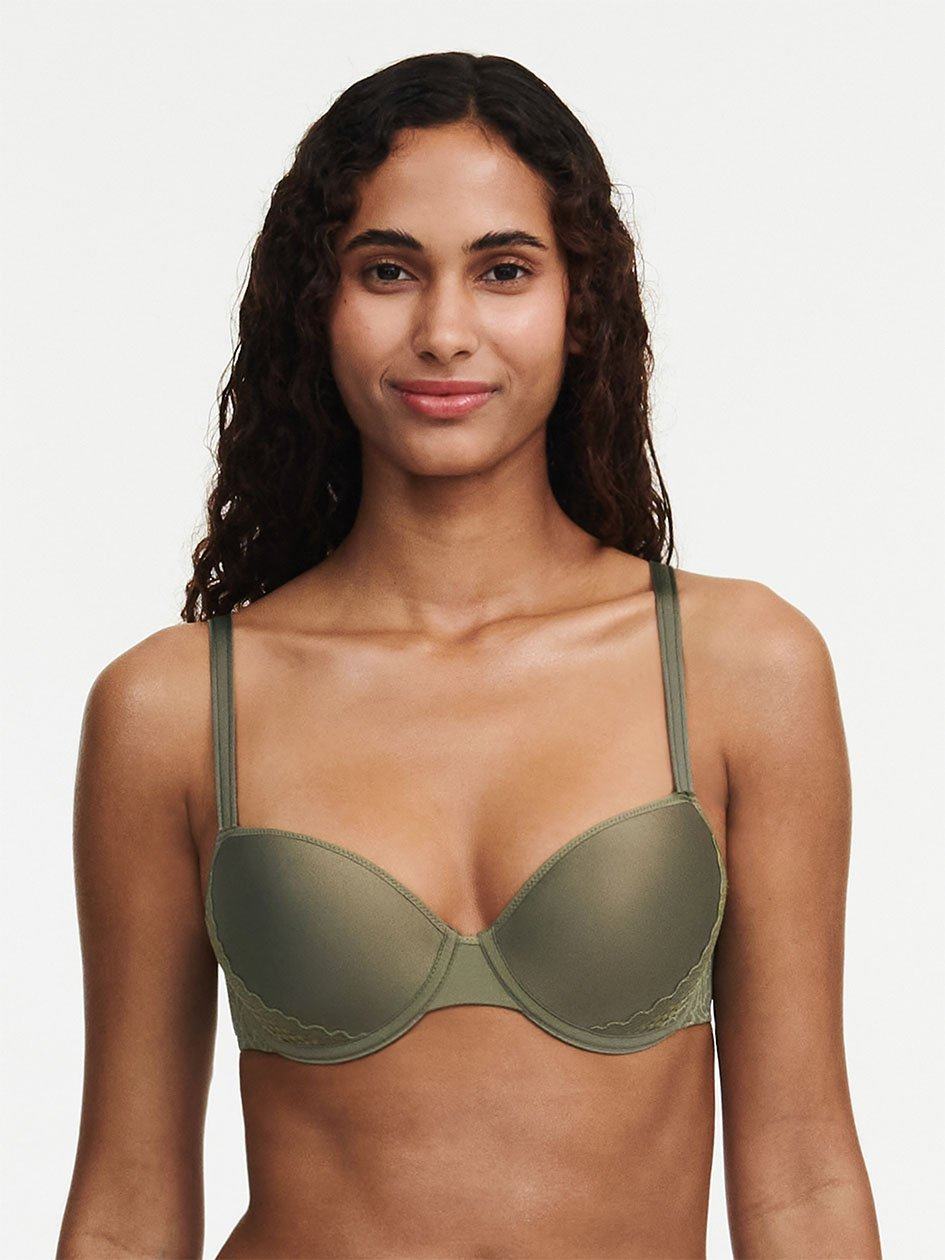 Khaki Green Chantelle Pila Demi Memory Foam Women Bras | CPZ7469VN