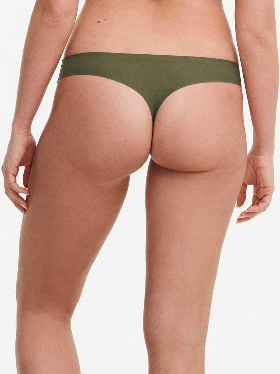 Khaki Green Chantelle SoftStretch Women Thong Panty | YRU141NB