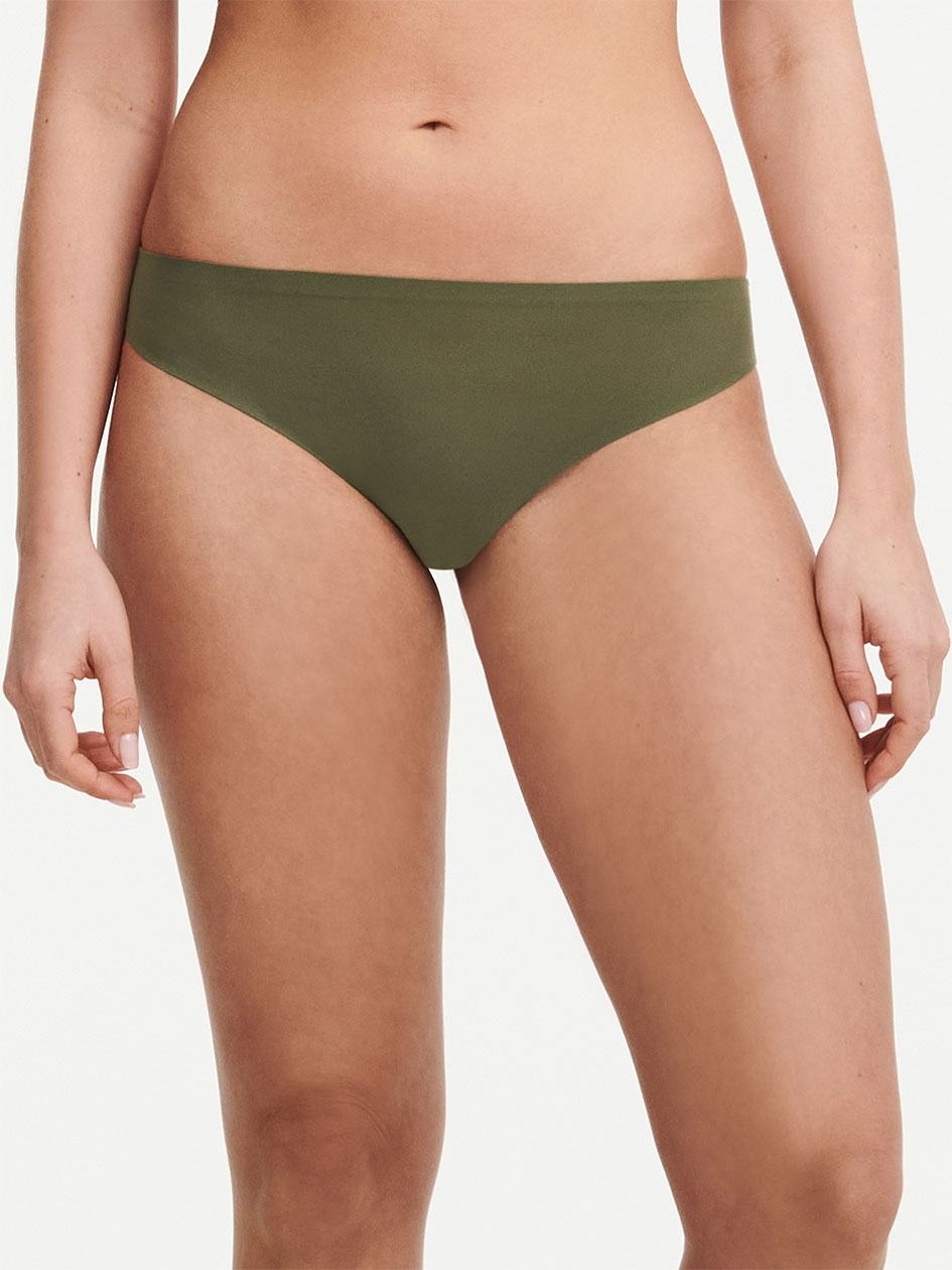 Khaki Green Chantelle SoftStretch Women Thong Panty | YRU141NB