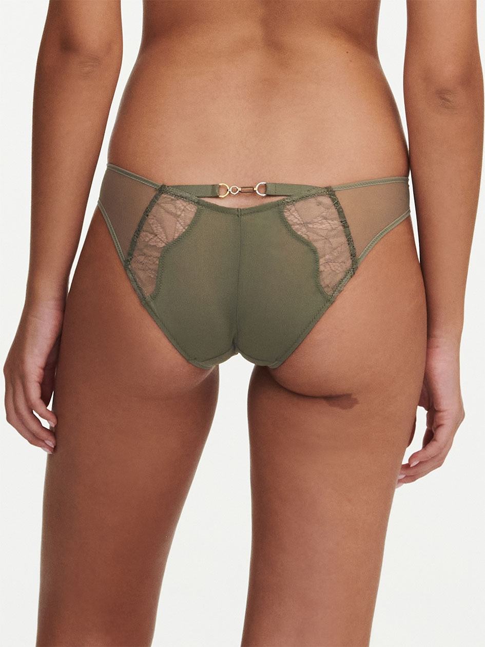 Khaki Green Chantelle Spark Women Bikini Panty | VSI9091TV