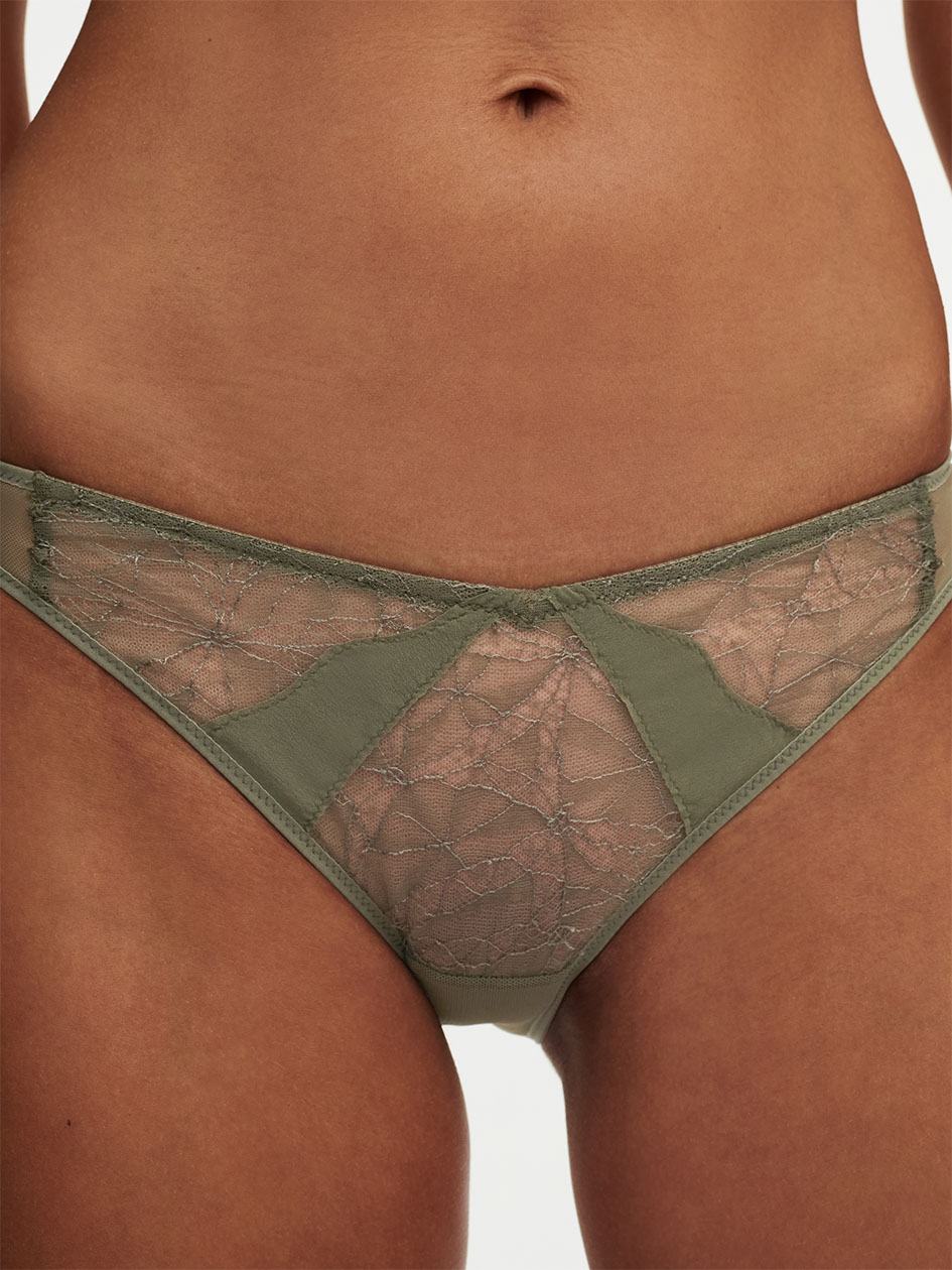 Khaki Green Chantelle Spark Women Bikini Panty | VSI9091TV