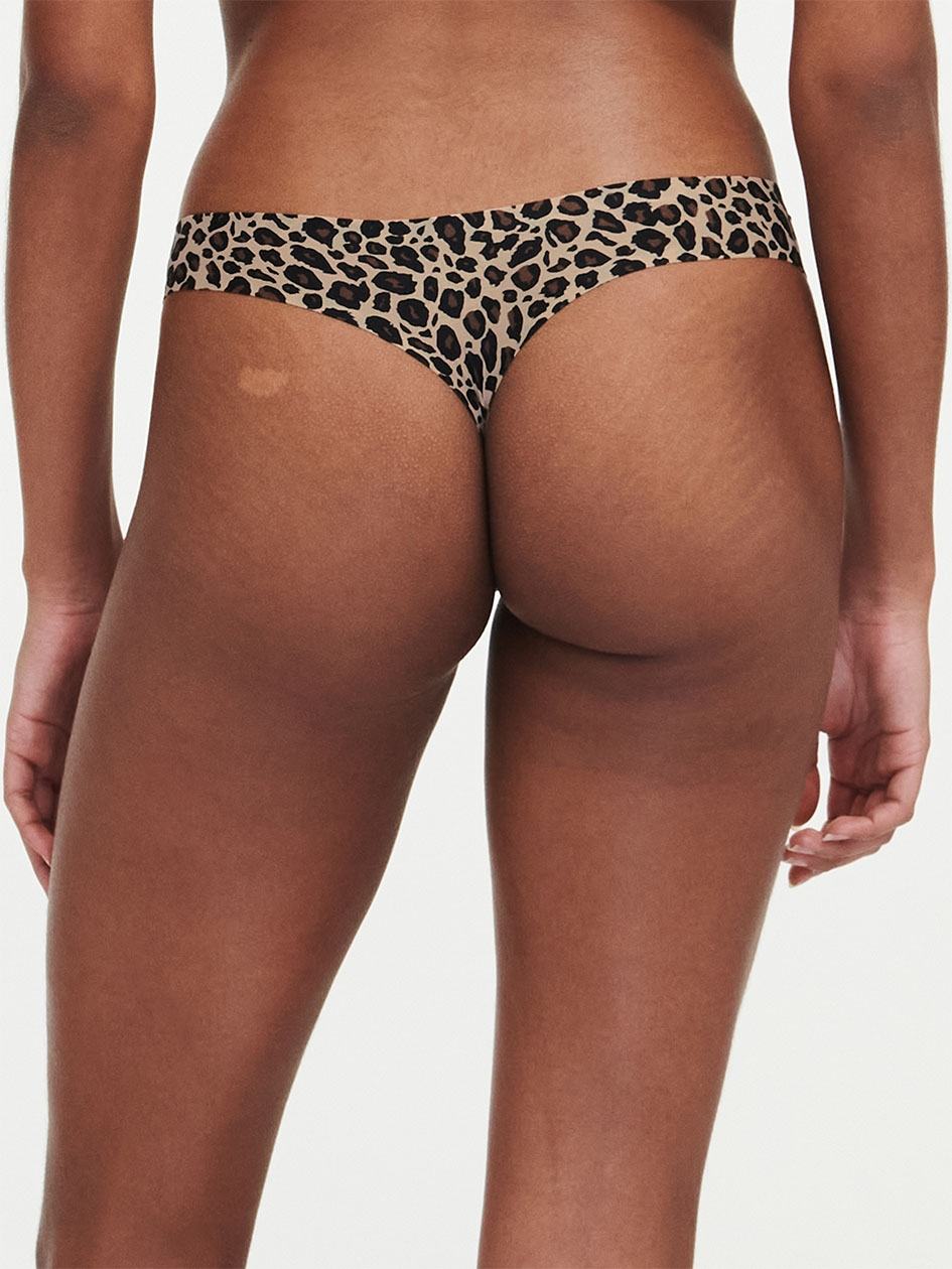 Leopard Beige Chantelle SoftStretch Women Thong Panty | TUT4288OB