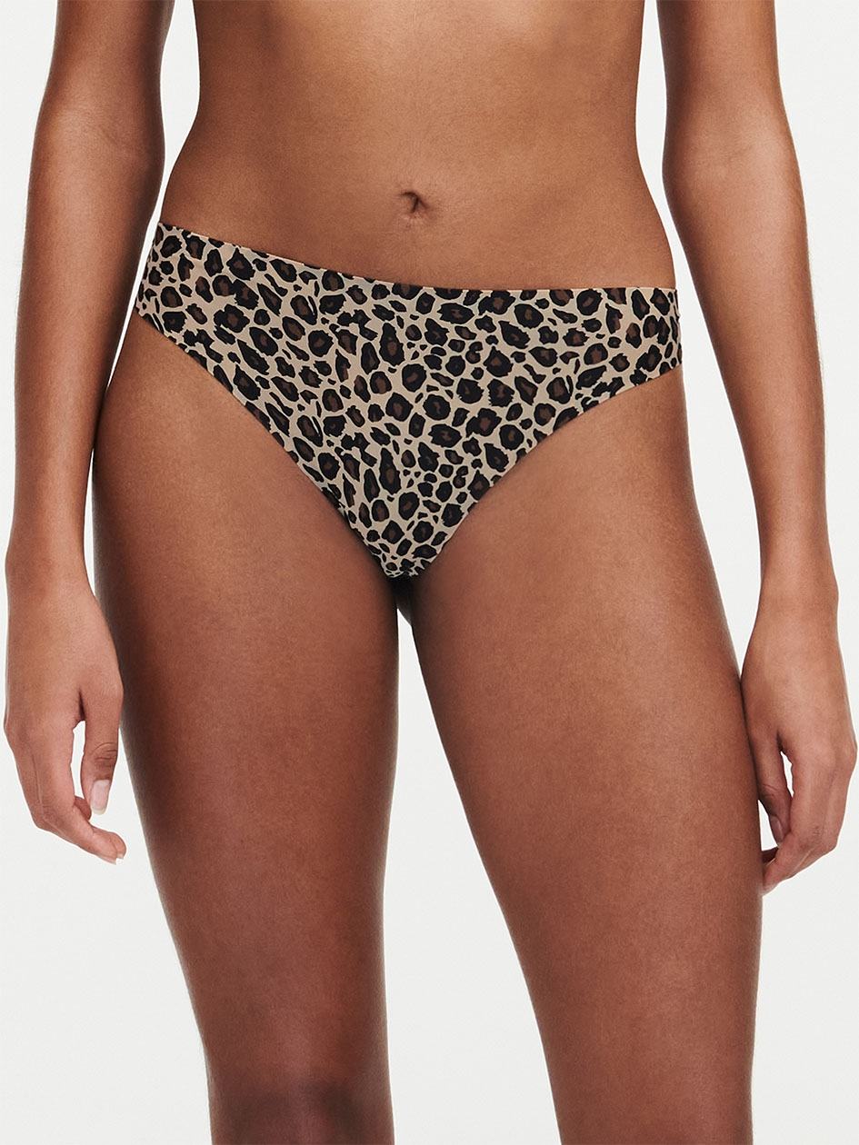 Leopard Beige Chantelle SoftStretch Women Thong Panty | TUT4288OB