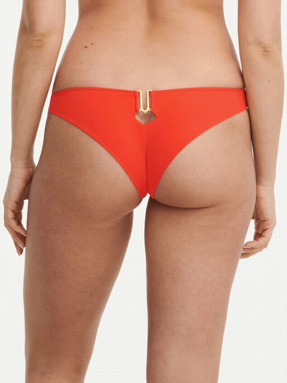 Light Orange Chantelle Glow Swim Women Bikini Bottoms | IJU7671YP