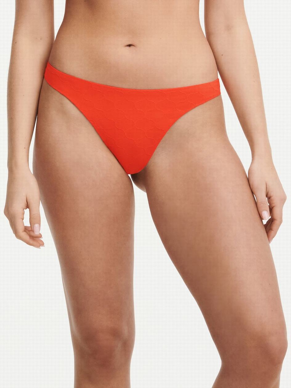 Light Orange Chantelle Glow Swim Women Bikini Bottoms | IJU7671YP