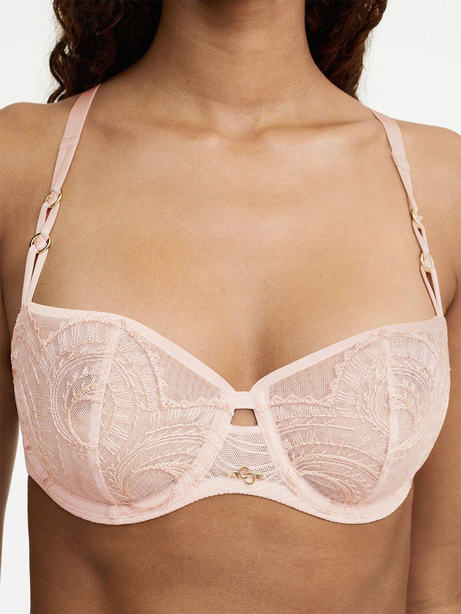 Pink Chantelle Mystic Dream Lace Demi Women Unlined Bra | PRU936PG