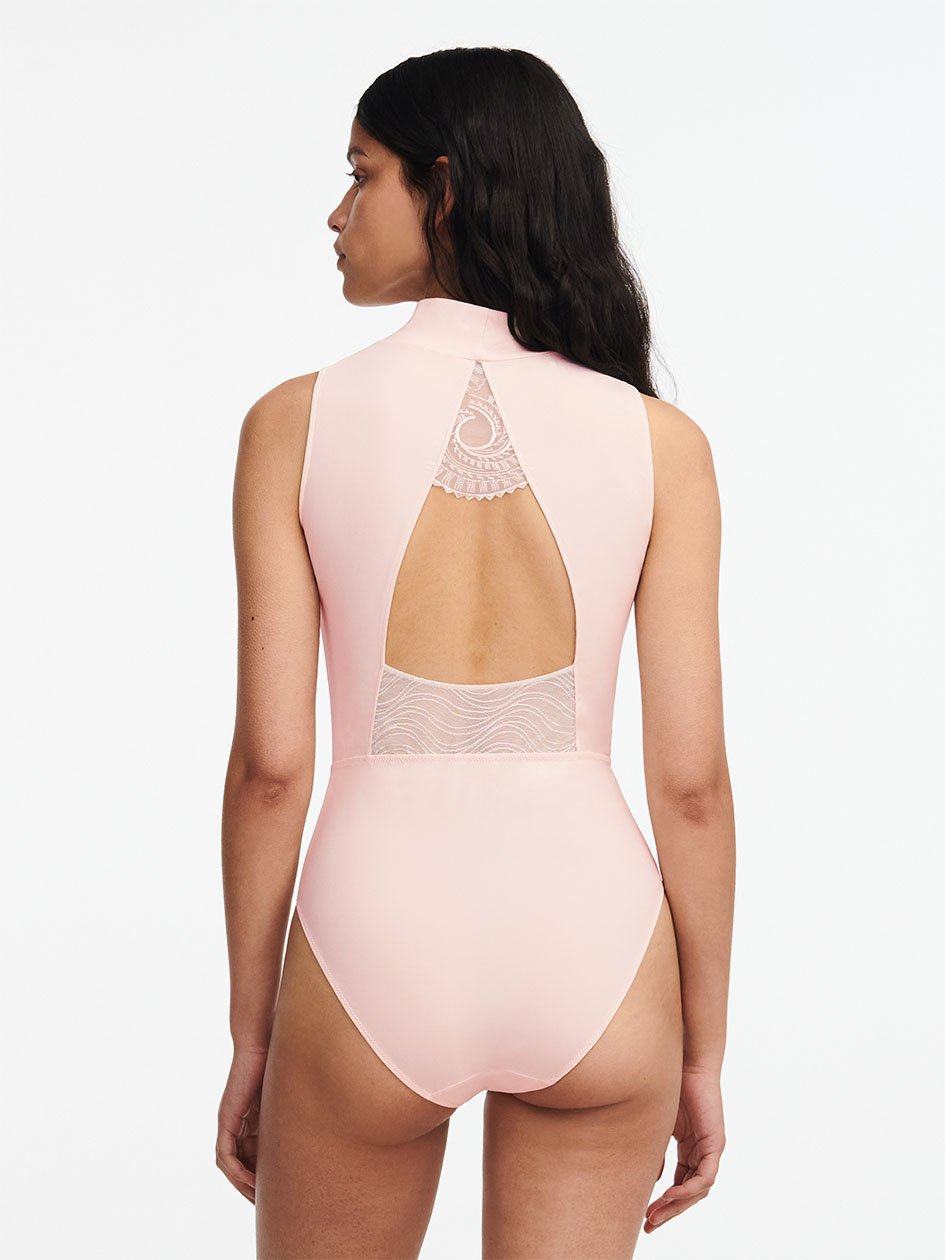 Pink Chantelle Mystic Dream Lace Women Bodysuit | LQJ471NE