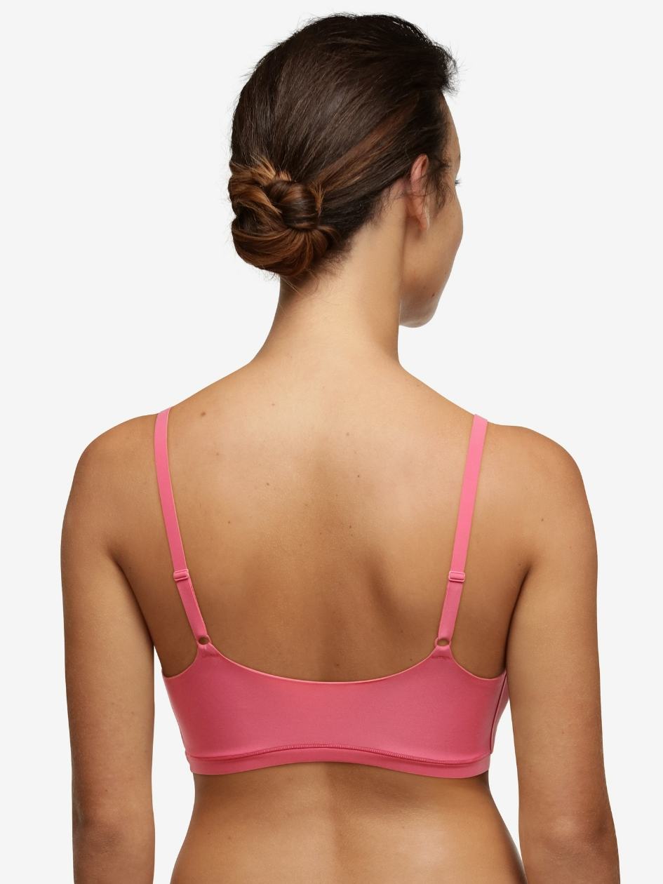 Pink Chantelle SoftStretch Scoop Padded Women Bralettes | GNA693CS