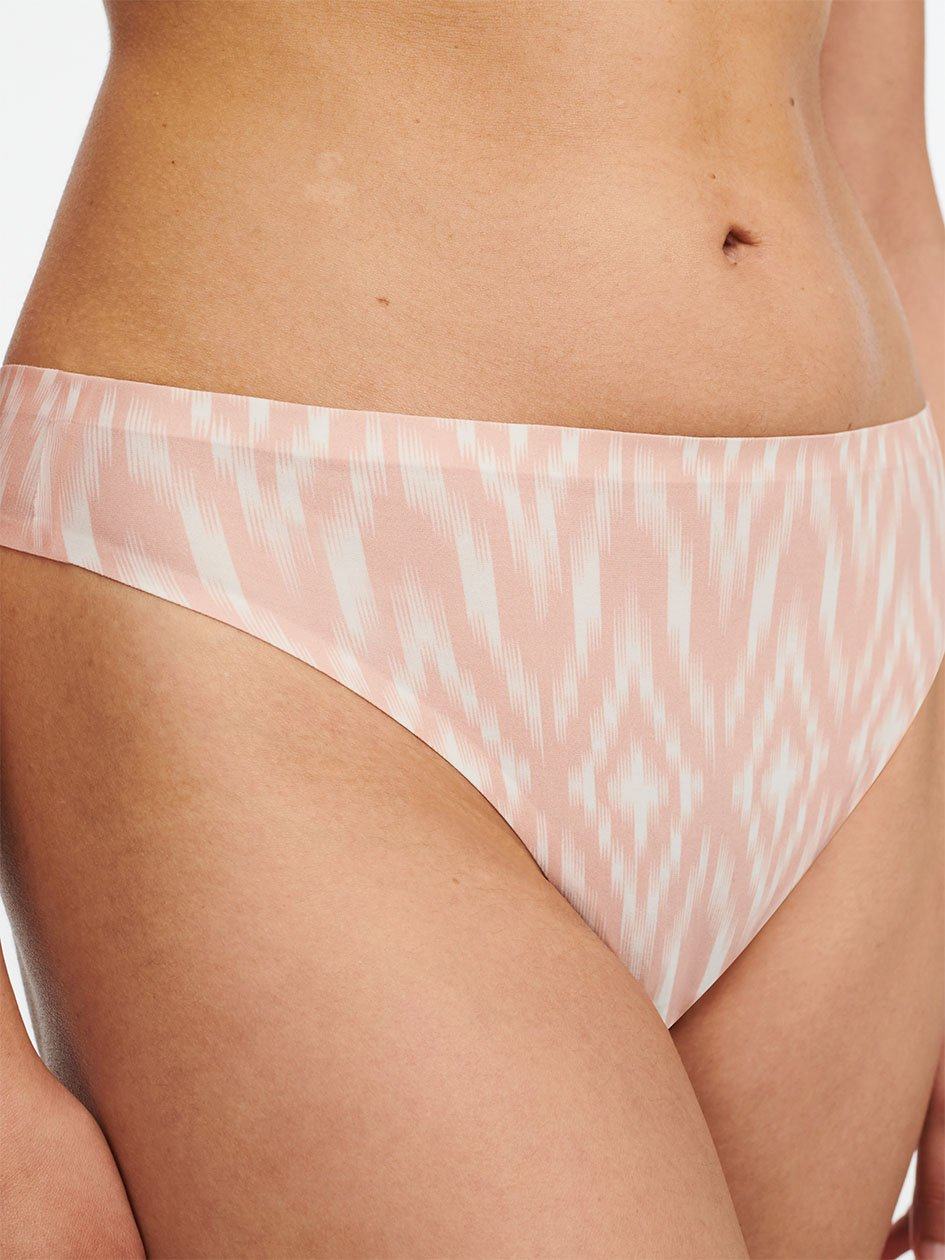 Pink White Chantelle SoftStretch Women Thong Panty | VIF8038FO