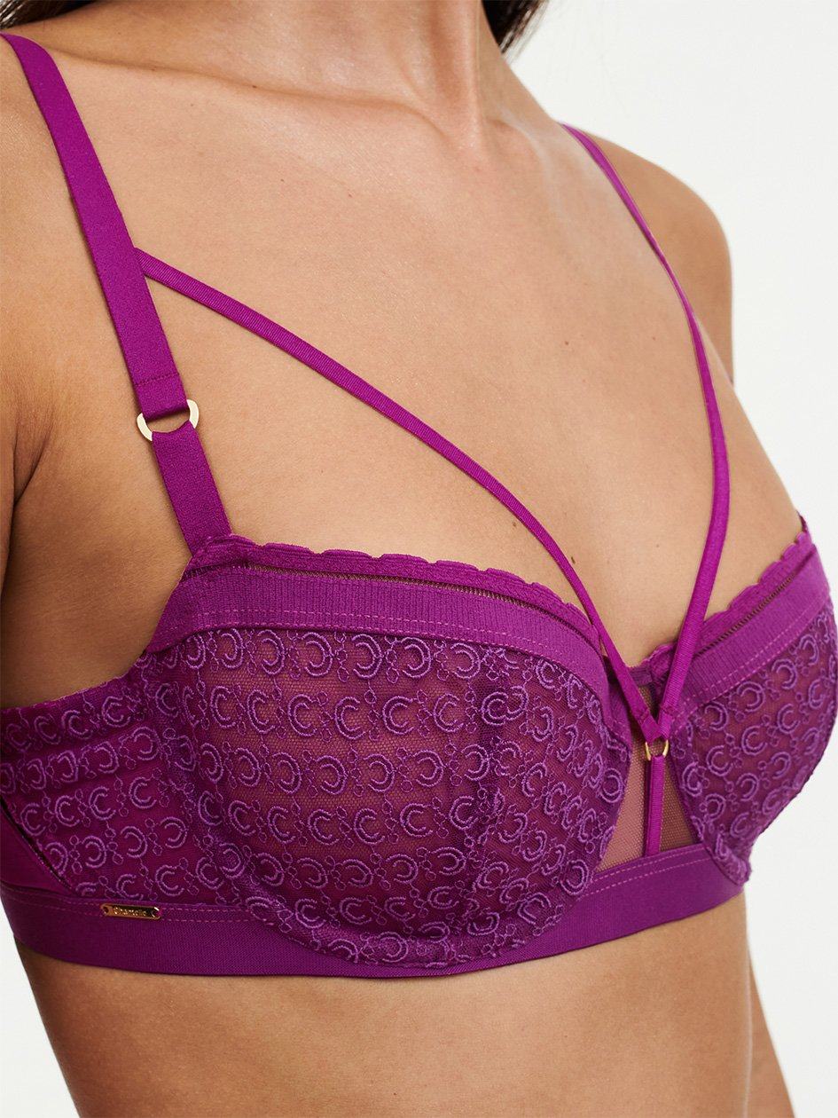 Purple Chantelle Monogram Demi Women Unlined Bra | LPH7611AH