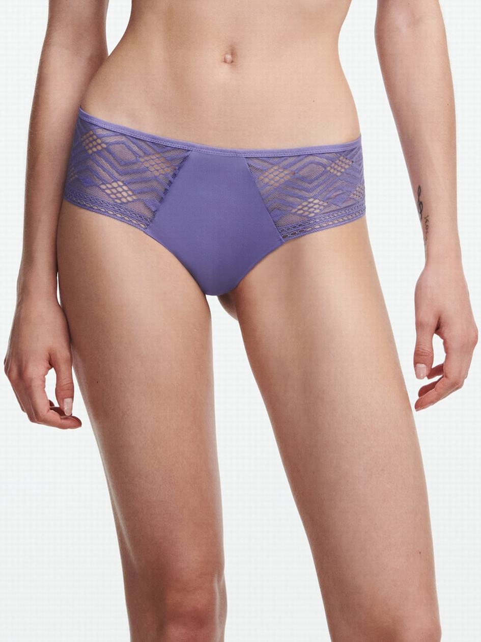 Purple Chantelle Ondine Women Hipster Panty | CXO9865GT