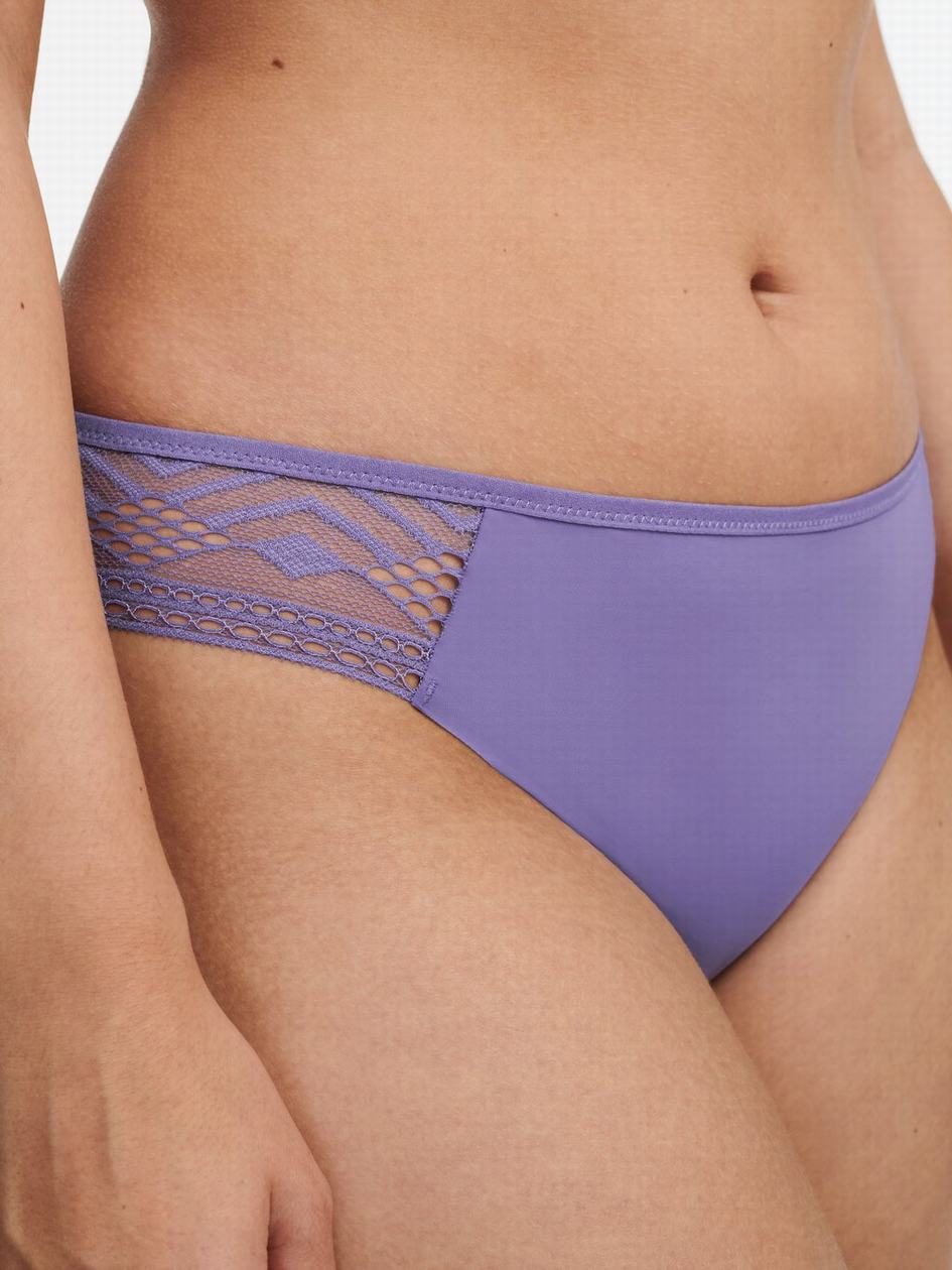 Purple Chantelle Ondine Women Thong Panty | QRG7762UH