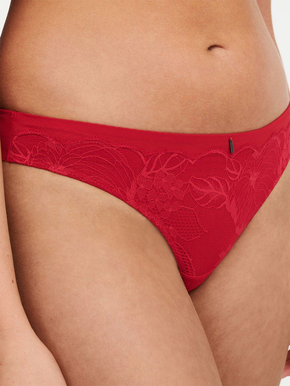 Red Chantelle Midnight Flowers Women Thong Panty | ZTD8339LW