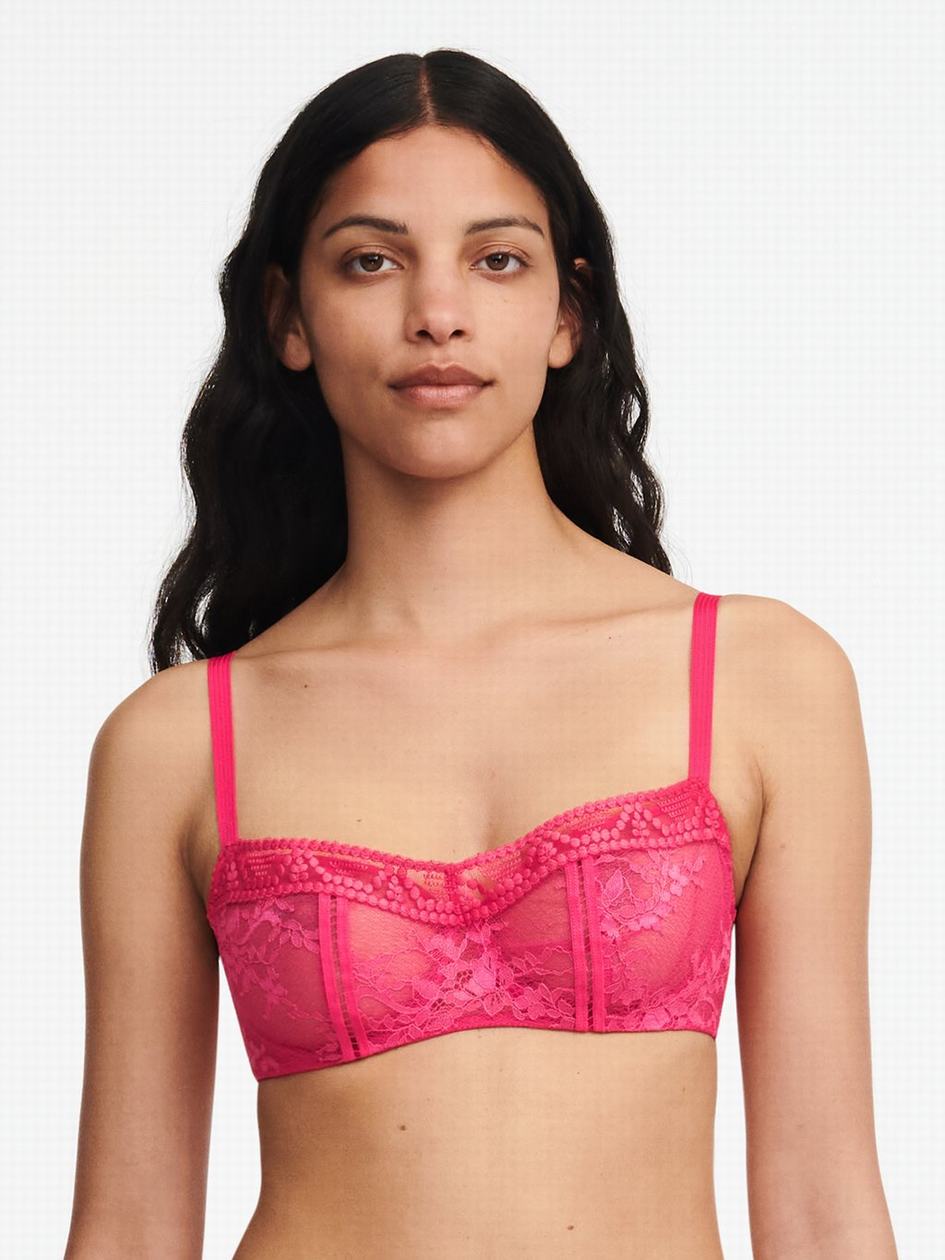 Red Chantelle Olivia Demi Women Bras | FHY7660RO