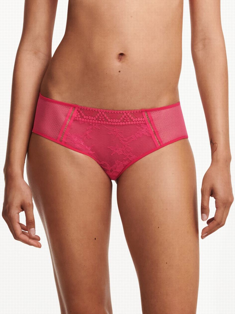 Red Chantelle Olivia Women Hipster Panty | KRC5775RT