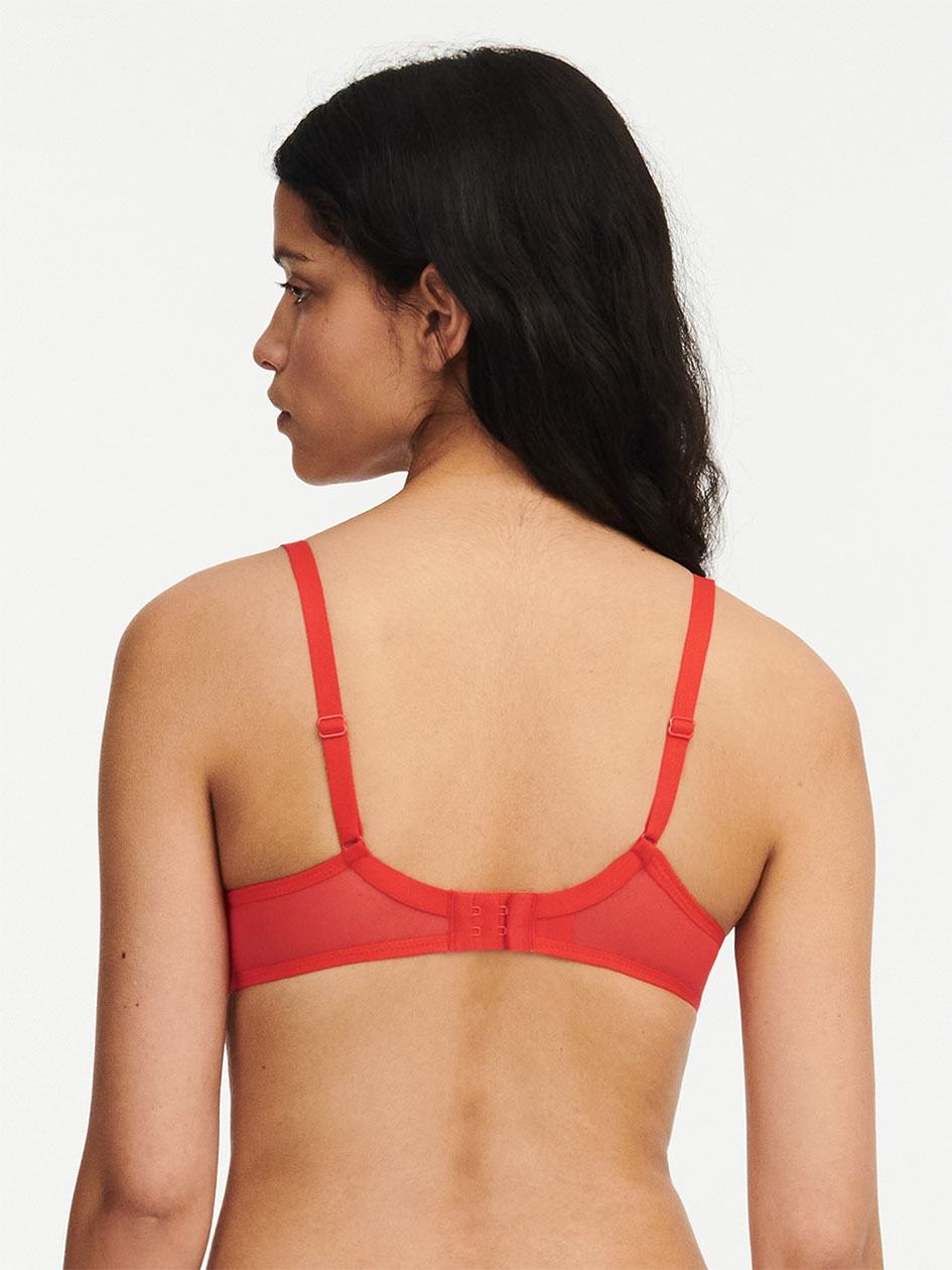 Red Chantelle Ondine Lace Plunge Contour Women Bras | SOT462AT