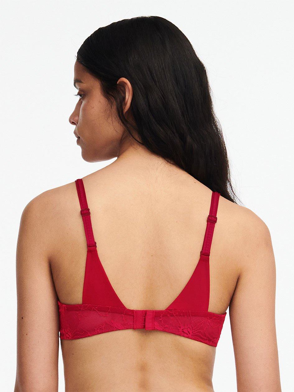 Red Chantelle Orchids Demi Women Bras | MHF5146KP