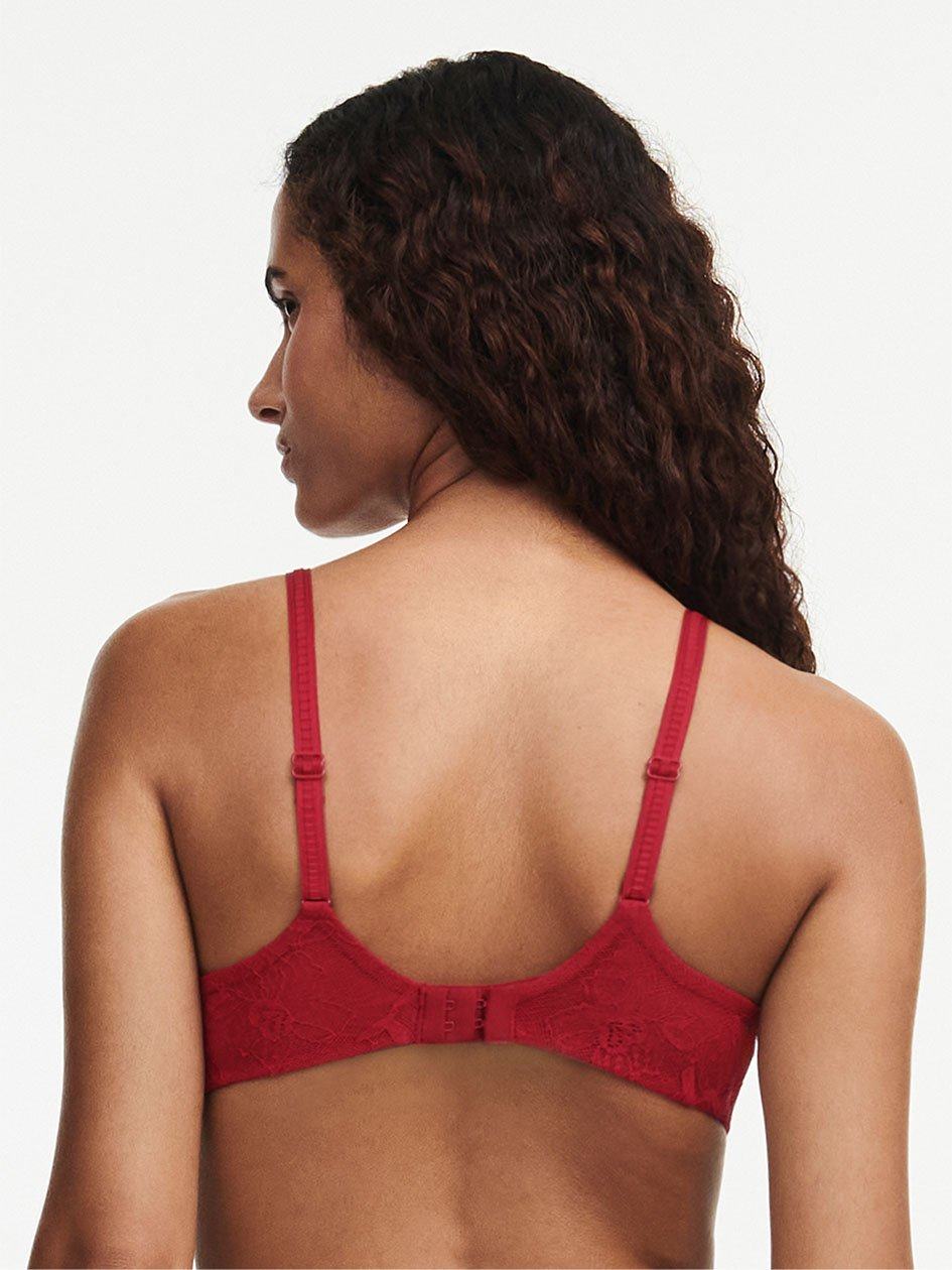 Red Chantelle Orchids Push-up Plunge Women Bra | ZVL2867SM