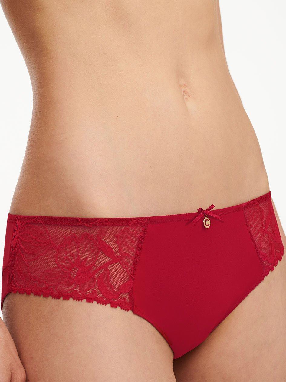 Red Chantelle Orchids Women Briefs | JDP2175MB