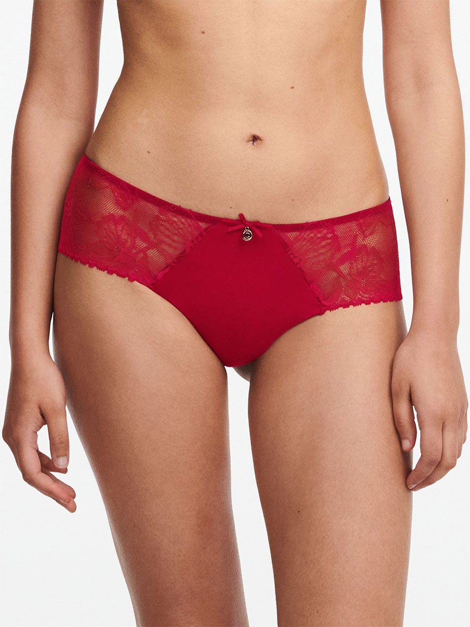 Red Chantelle Orchids Women Hipster Panty | BRY264JS