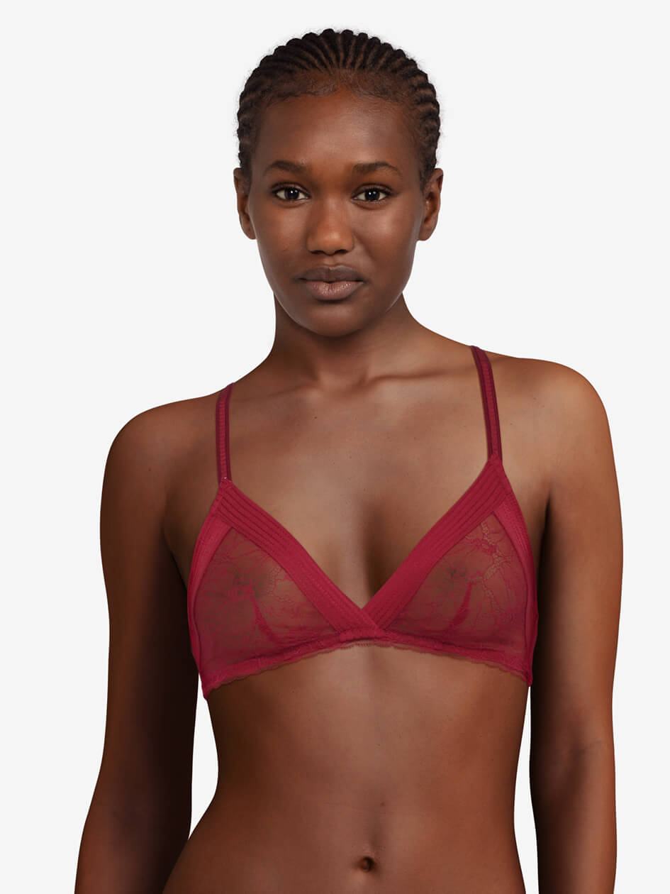 Red Chantelle Tailor Wireless Triangle Women Bras | WKA9976FE