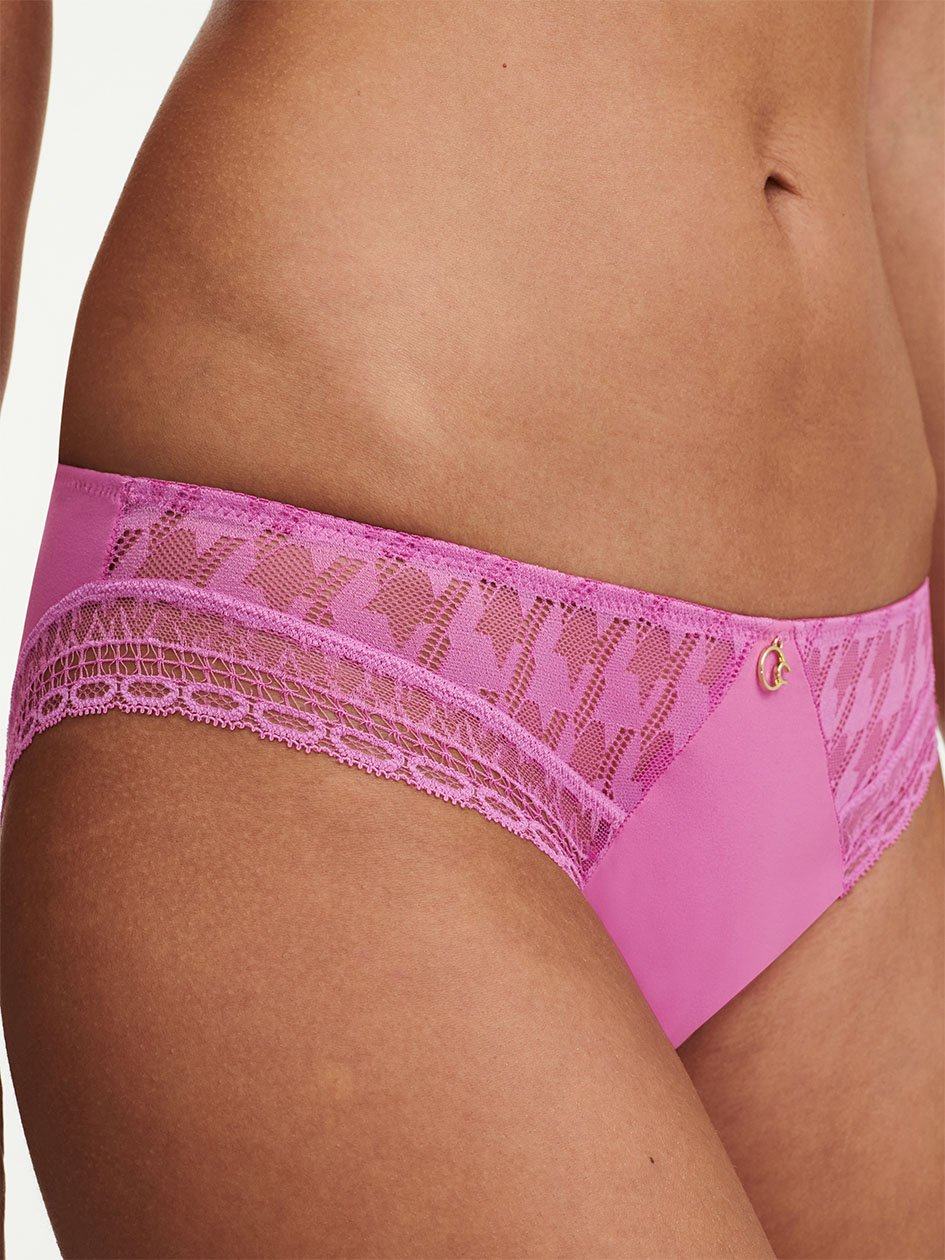 Rose Pink Chantelle Impression Lace Women Bikini Bottoms | DJL7100JB