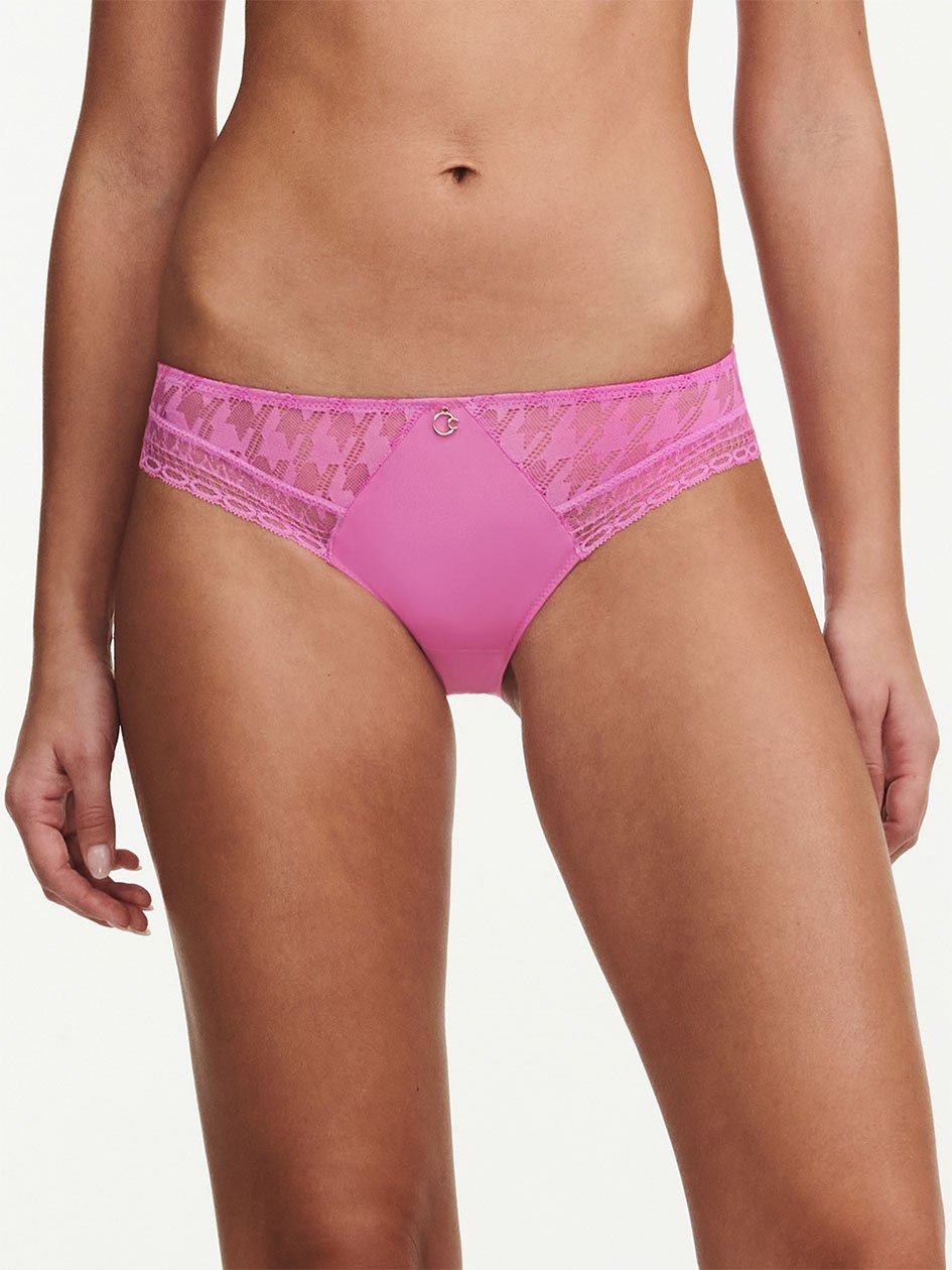 Rose Pink Chantelle Impression Lace Women Bikini Bottoms | DJL7100JB