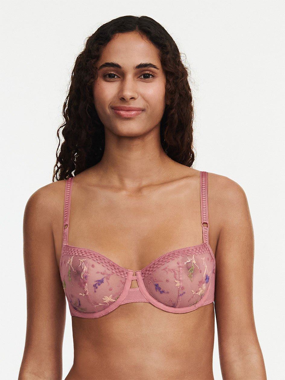 Rose Pink Chantelle Suzy Lace Demi Women Unlined Bra | SQG2142OT