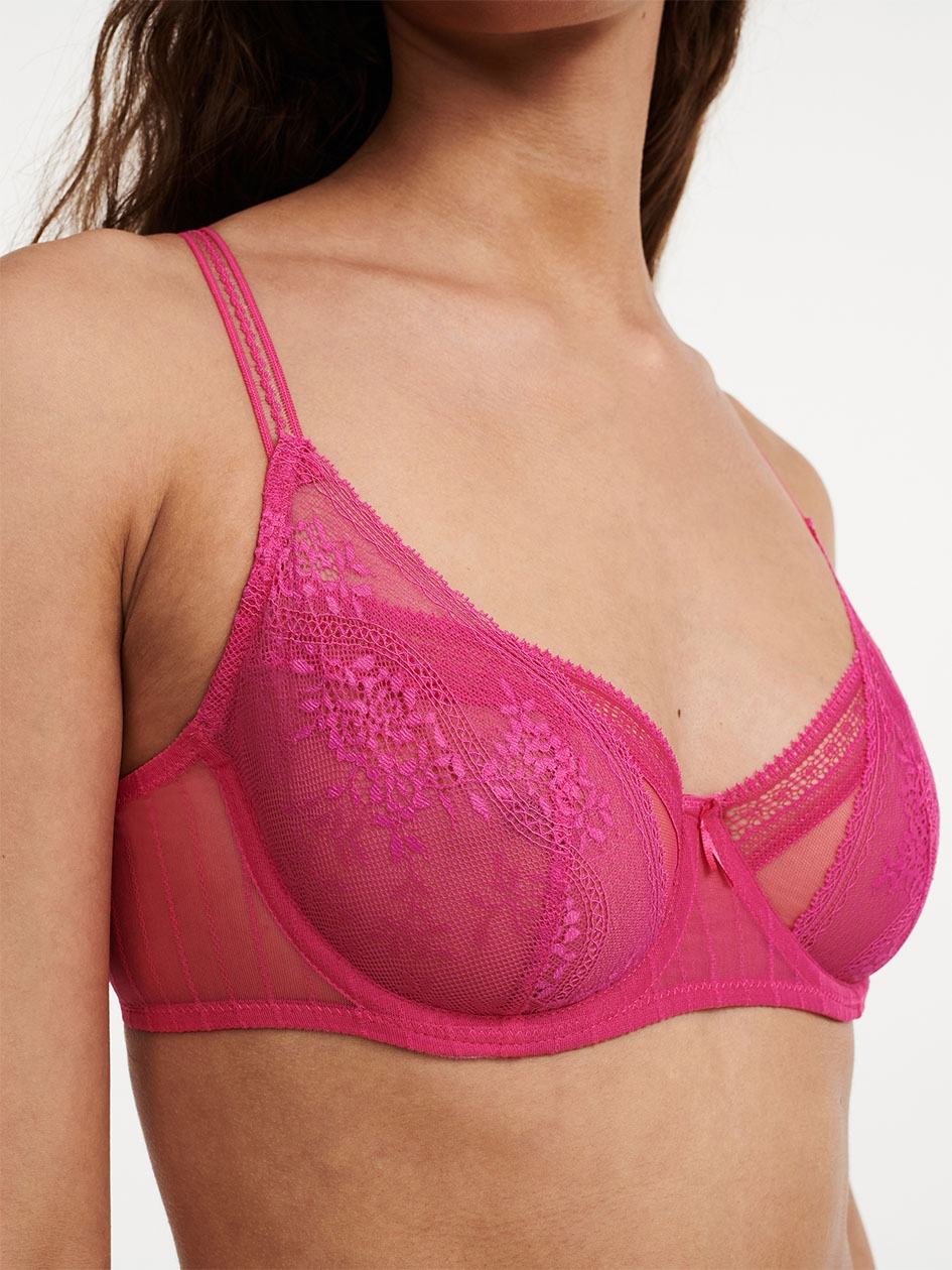 Rose Red Chantelle Maddie Demi Women Bras | MDS9620RQ