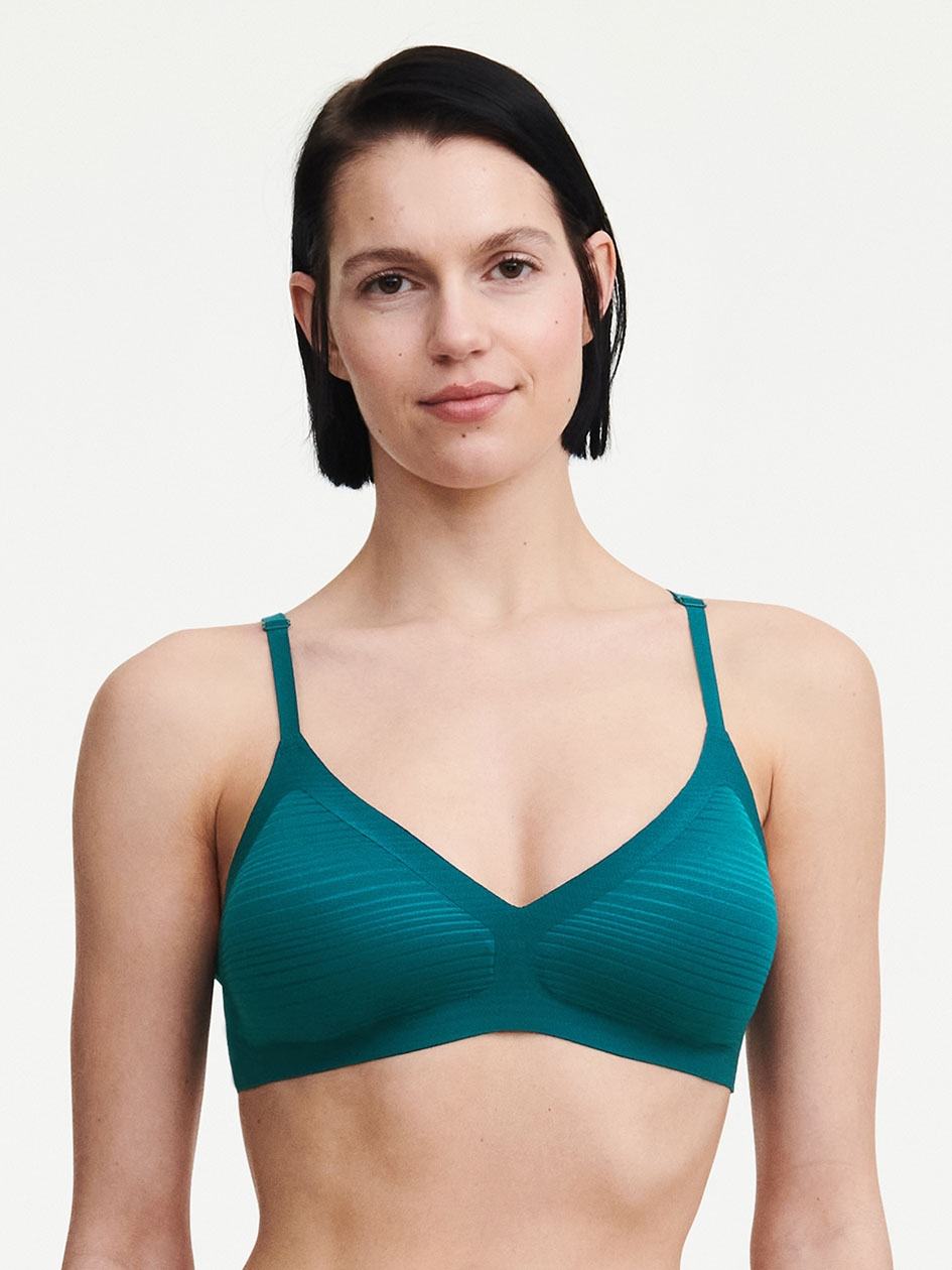 Turquoise Chantelle SoftStretch Stripes Women Bralettes | XMN891HQ