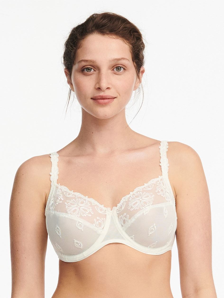 White Chantelle Champs Elysees Full Coverage Women Unlined Bra | LZU2686SK