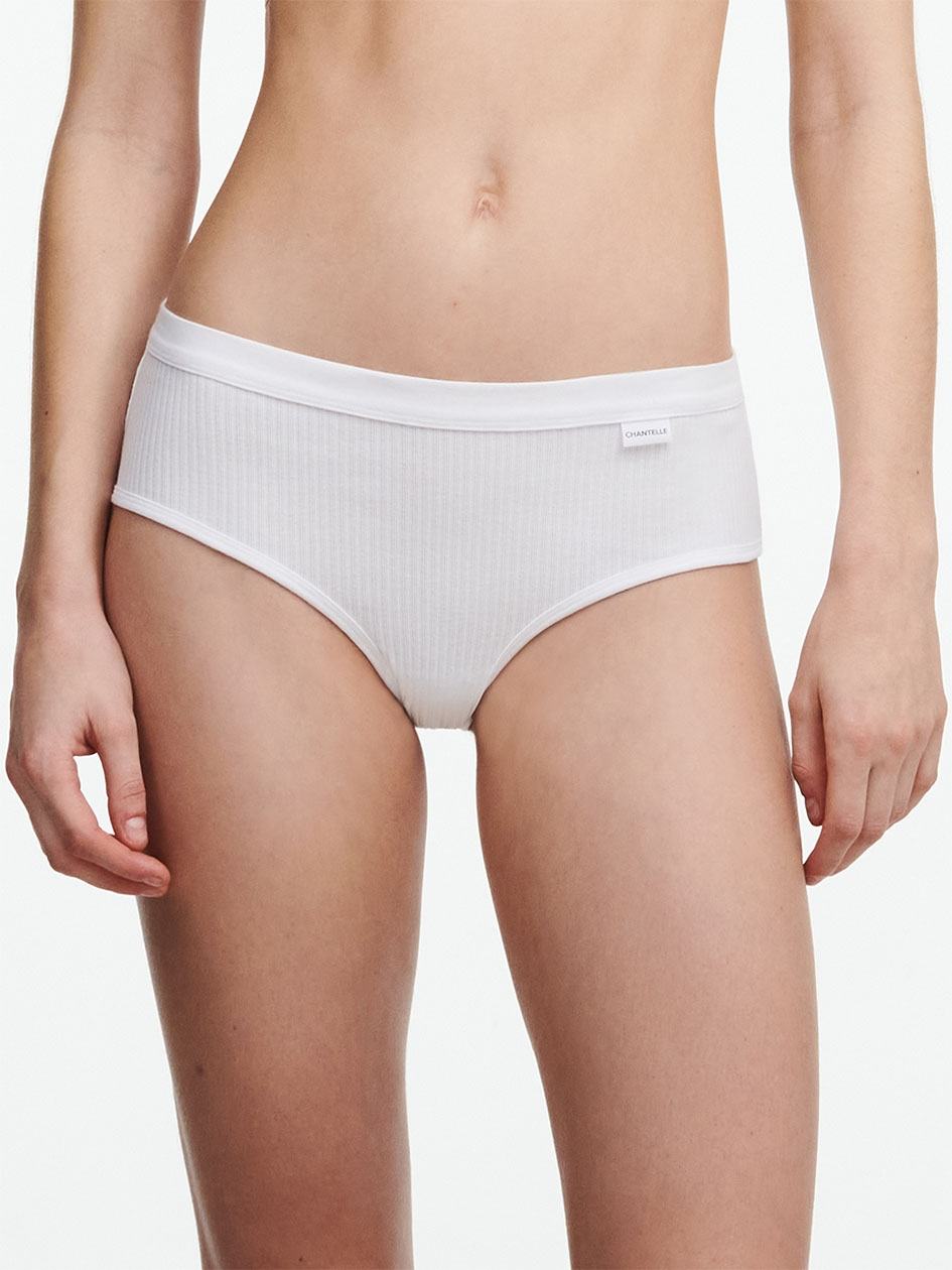 White Chantelle Cotton Comfort Women Hipster Panty | CXZ8597RQ