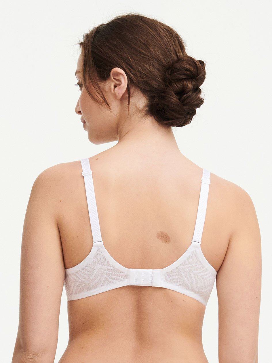 White Chantelle Graphic Allure Lace Plunge Women T-Shirt Bra | RFG1986FN