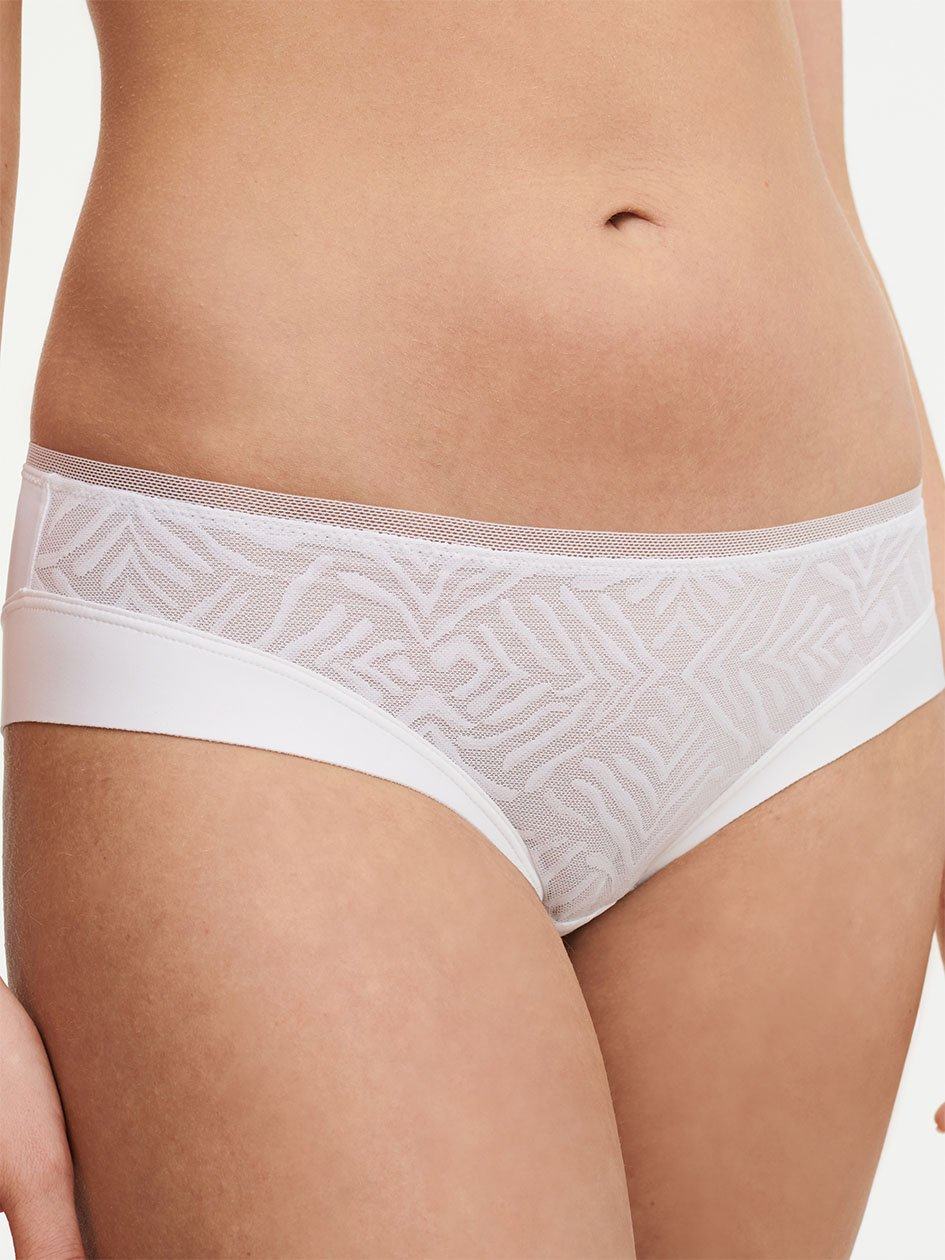 White Chantelle Graphic Allure Lace Women Hipster Panty | XZN1976XJ