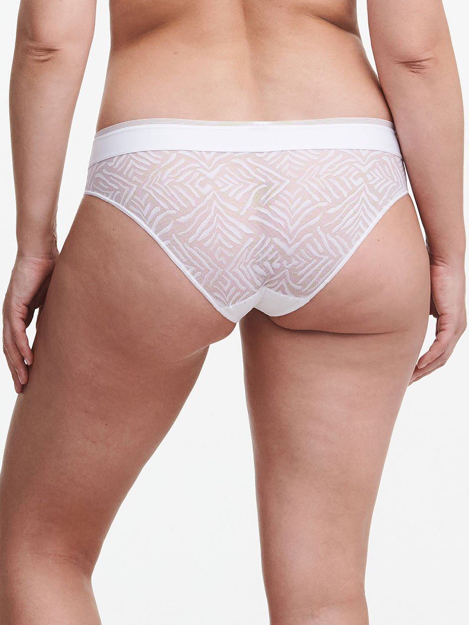 White Chantelle Graphic Allure Lace Women Bikini Bottoms | RVA2378FV