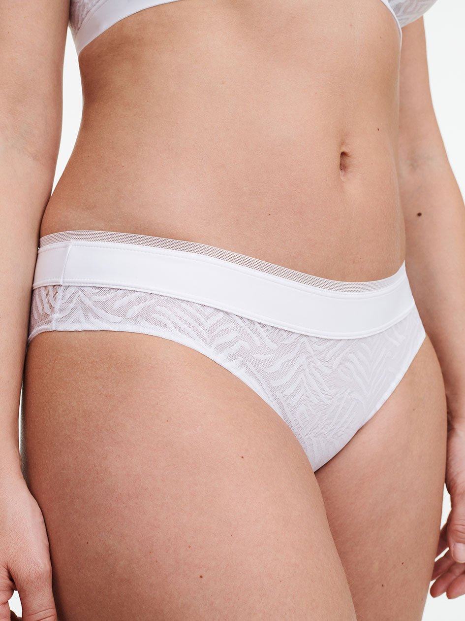 White Chantelle Graphic Allure Lace Women Bikini Bottoms | RVA2378FV