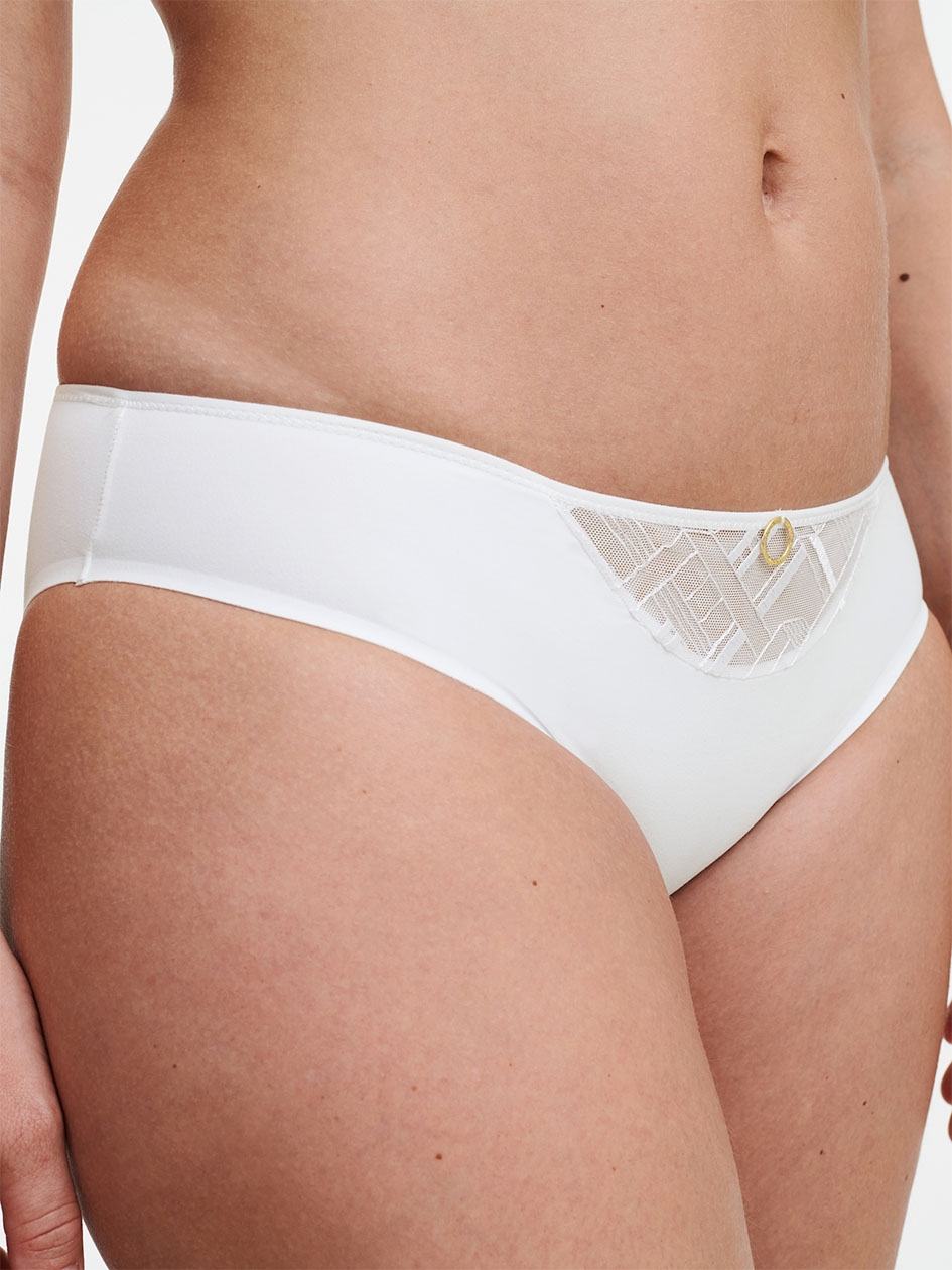 White Chantelle Graphic Support Women Bikini Bottoms | PEJ8291TU