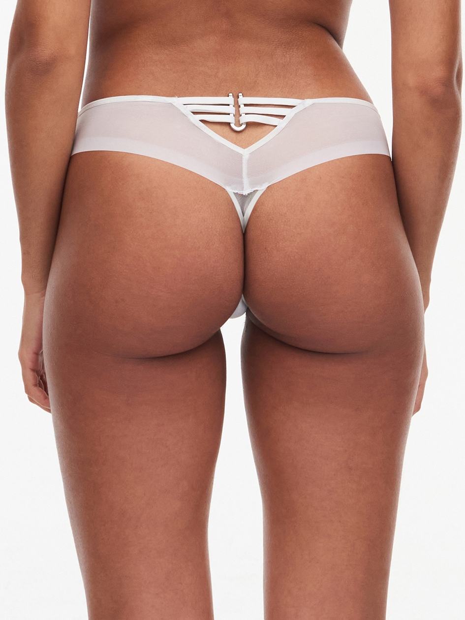 White Chantelle Impulse Women Thong Panty | AGR3470HJ