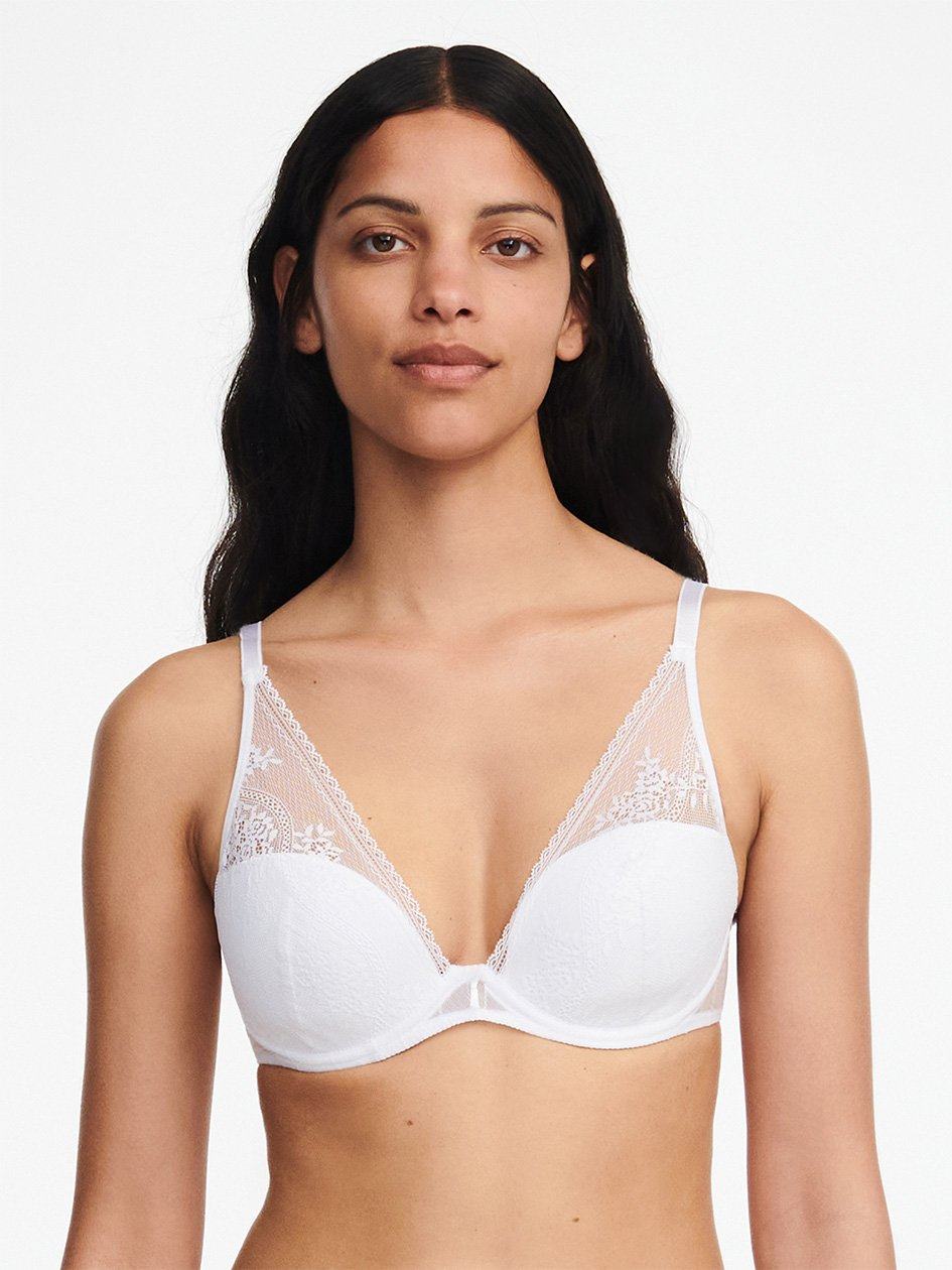 White Chantelle Maddie Plunge Women T-Shirt Bra | CSL3835NX