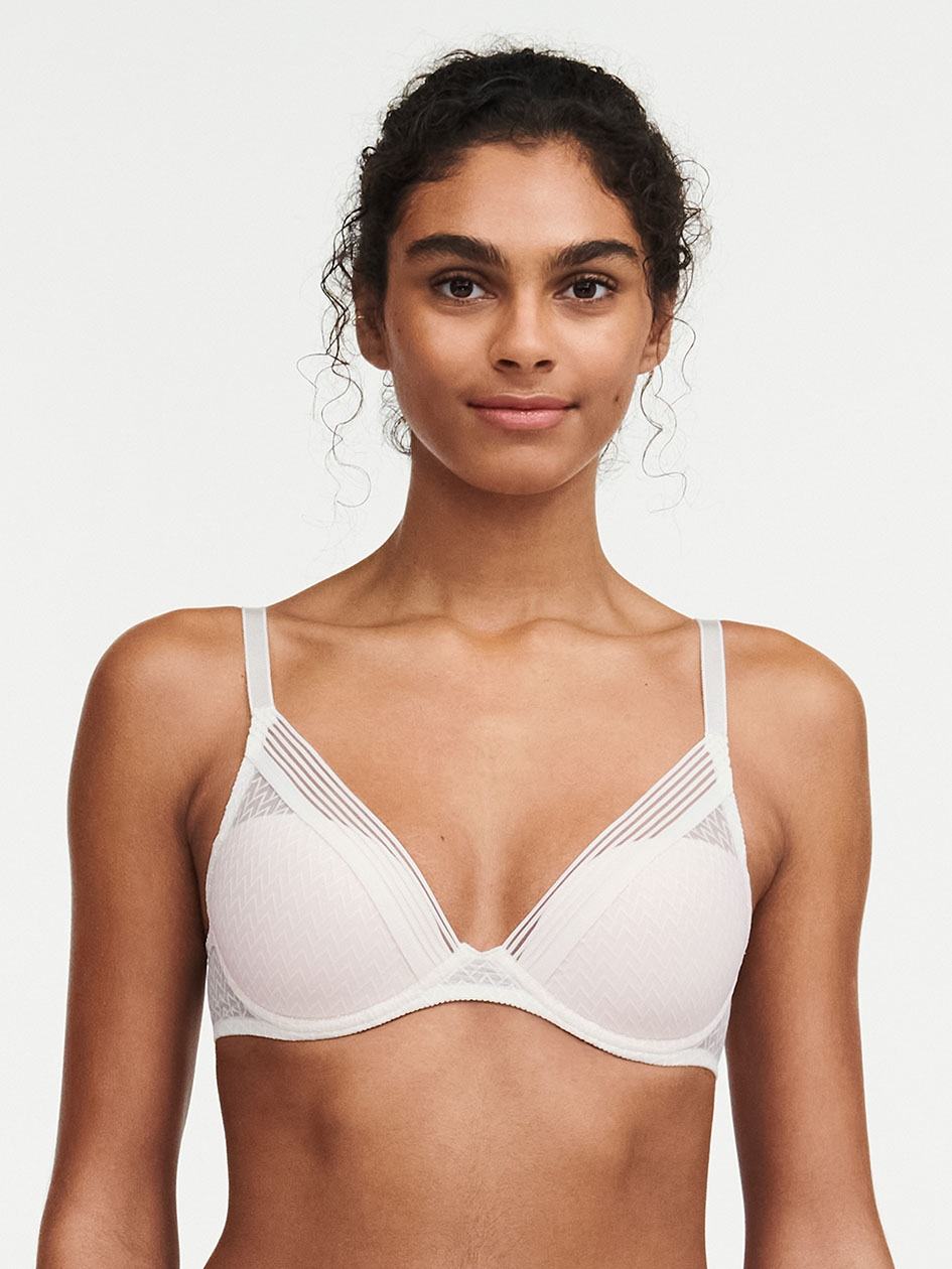 White Chantelle Manhattan Plunge Women T-Shirt Bra | MVQ6916UX